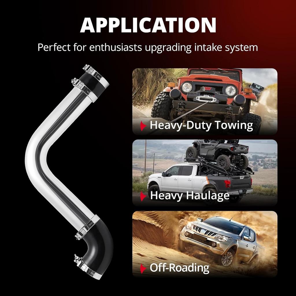 Xiaomi 8Pcs Intercooler Piping Universal 3 Inch Aluminum Intercooler Pipe Kit with T-Bolt Hose Clamps & Silicone Coupler for Auto Car