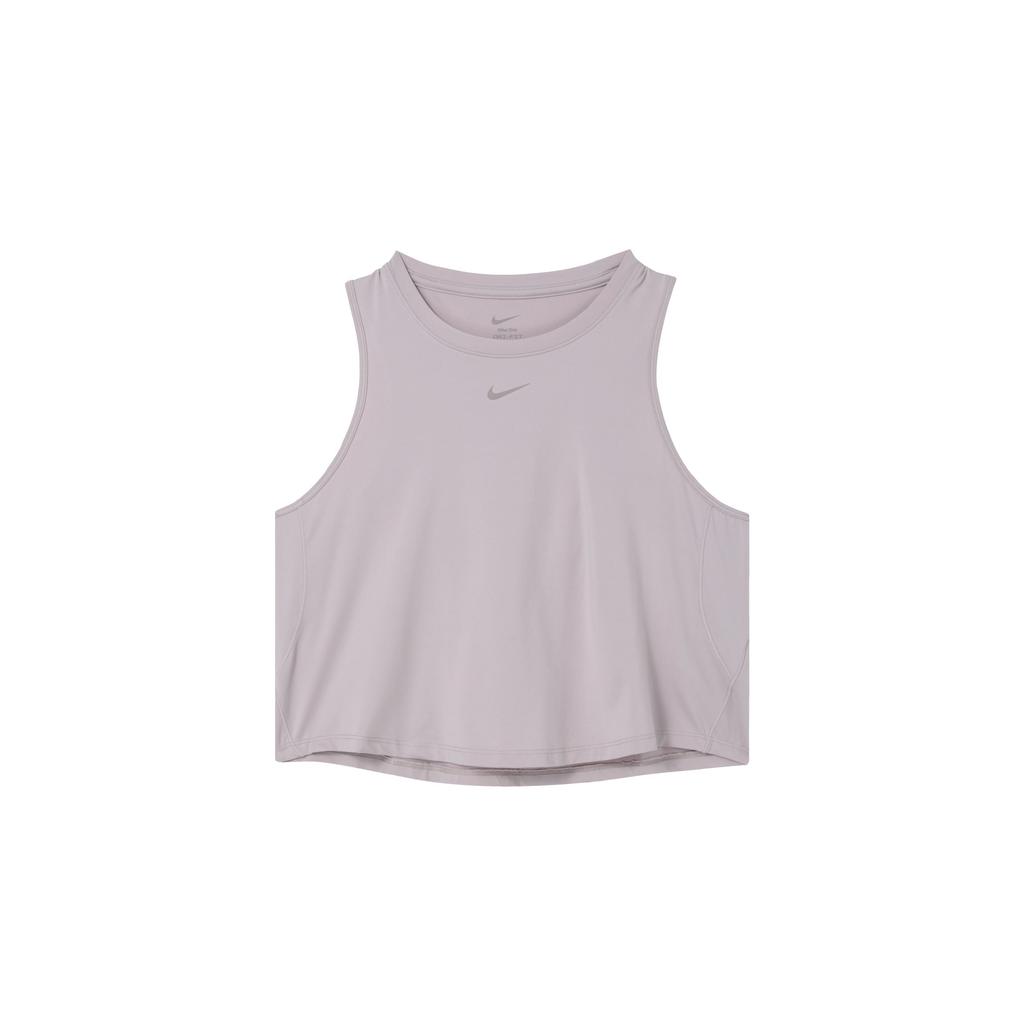 Nike One Classic Dri-FIT Solid Color Logo Comfortable Casual Sleeveless Tank Top Women Tops Light-Purple Black FN2846019