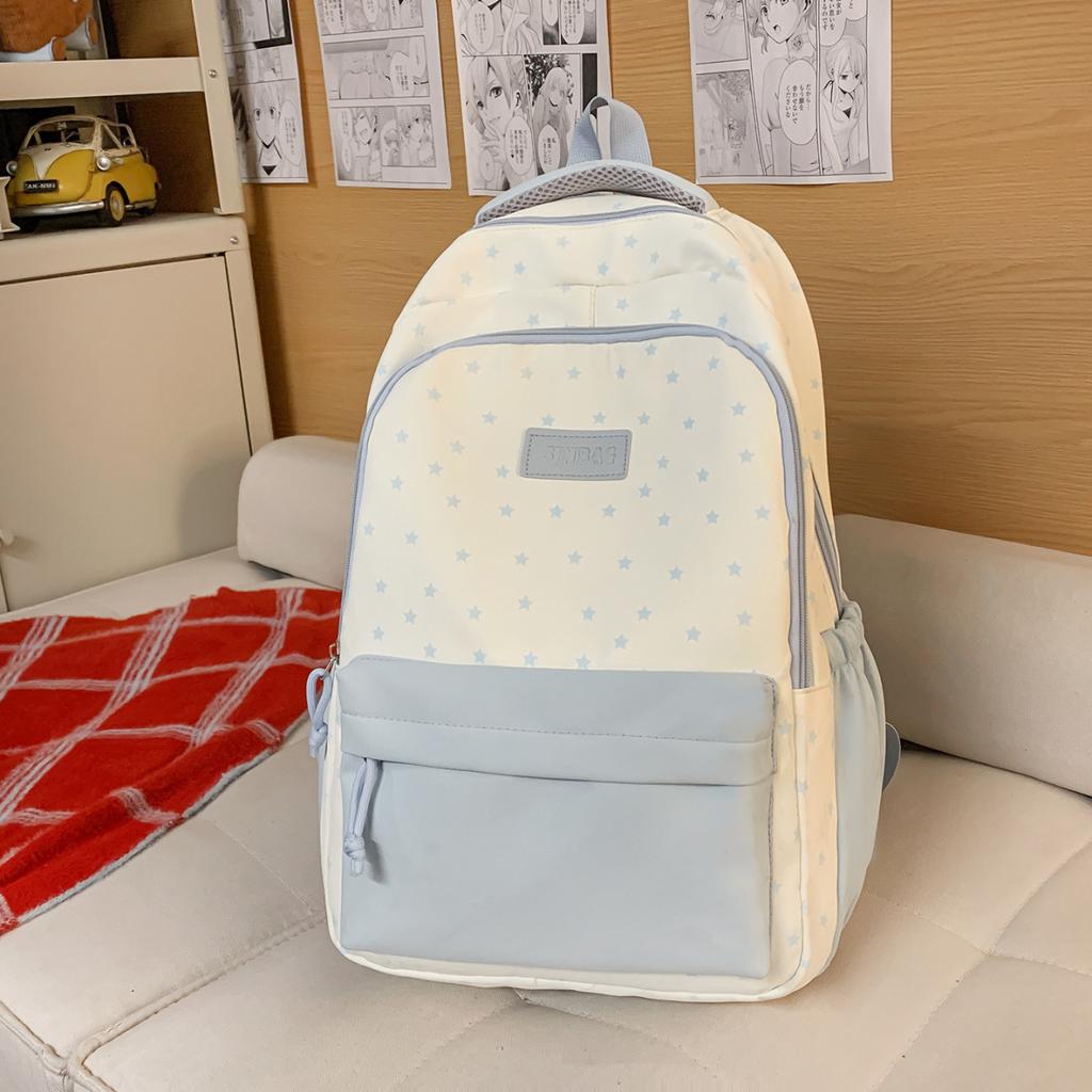 Schoolbag Mori small fresh cute college student schoolbag female contrasting color high value backpack large capacity lightweight casual backpack