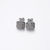 Women’s Crystal Cluster Rhinestone Stud Earrings - Square Concave-Convex Design, Star Style