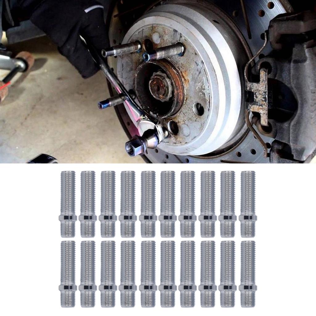 20 Stück Rad-Umrüstbolzen 50 mm Länge 33 mm Schaft Radschrauben-Adapter Ersatz für