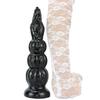 Black PVC Anal Masturbator Set Butt Plug Anal Beads Dildo for Men Women