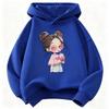 Latest hip-hop children's hooded casual sports shirt - Boys and girls' niche fruit beverage printed pullover