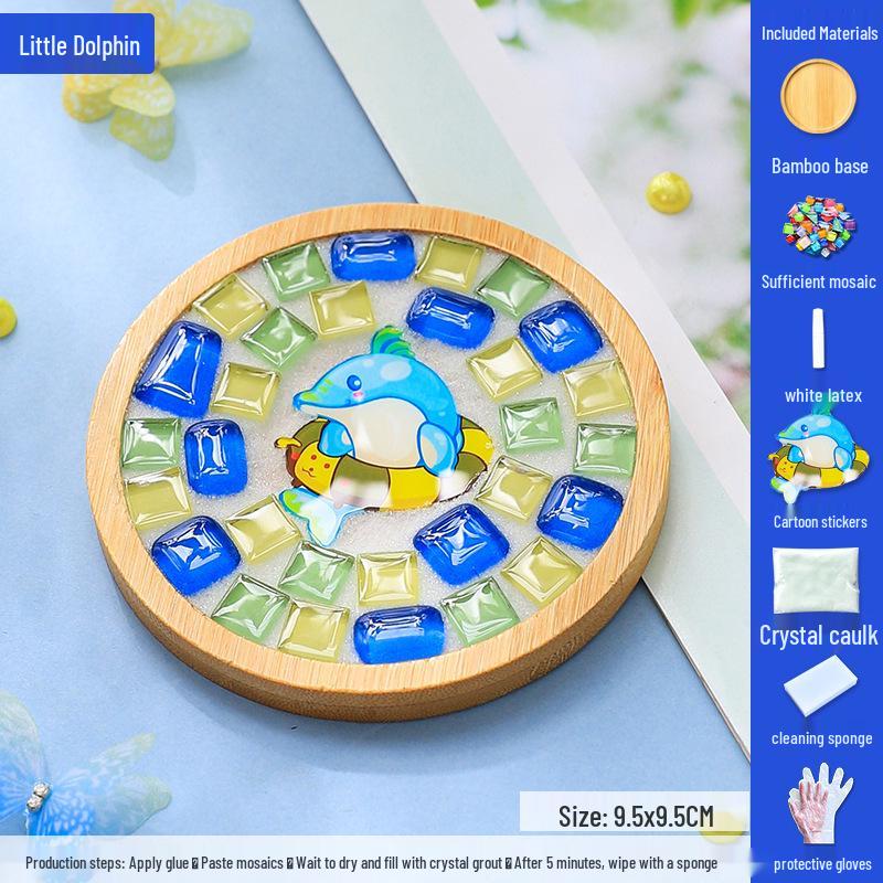 Mosaic DIY Coaster Kit: Parent-Child Creative Gift for Kids