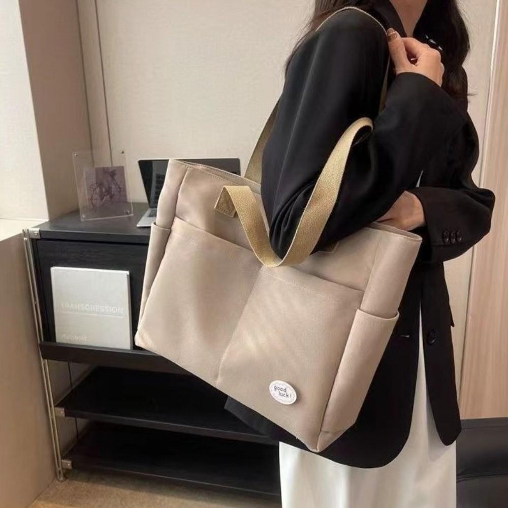 Multi Layered Student Shoulder Bag Large Capacity Versatile Shoulder Bag Student Use