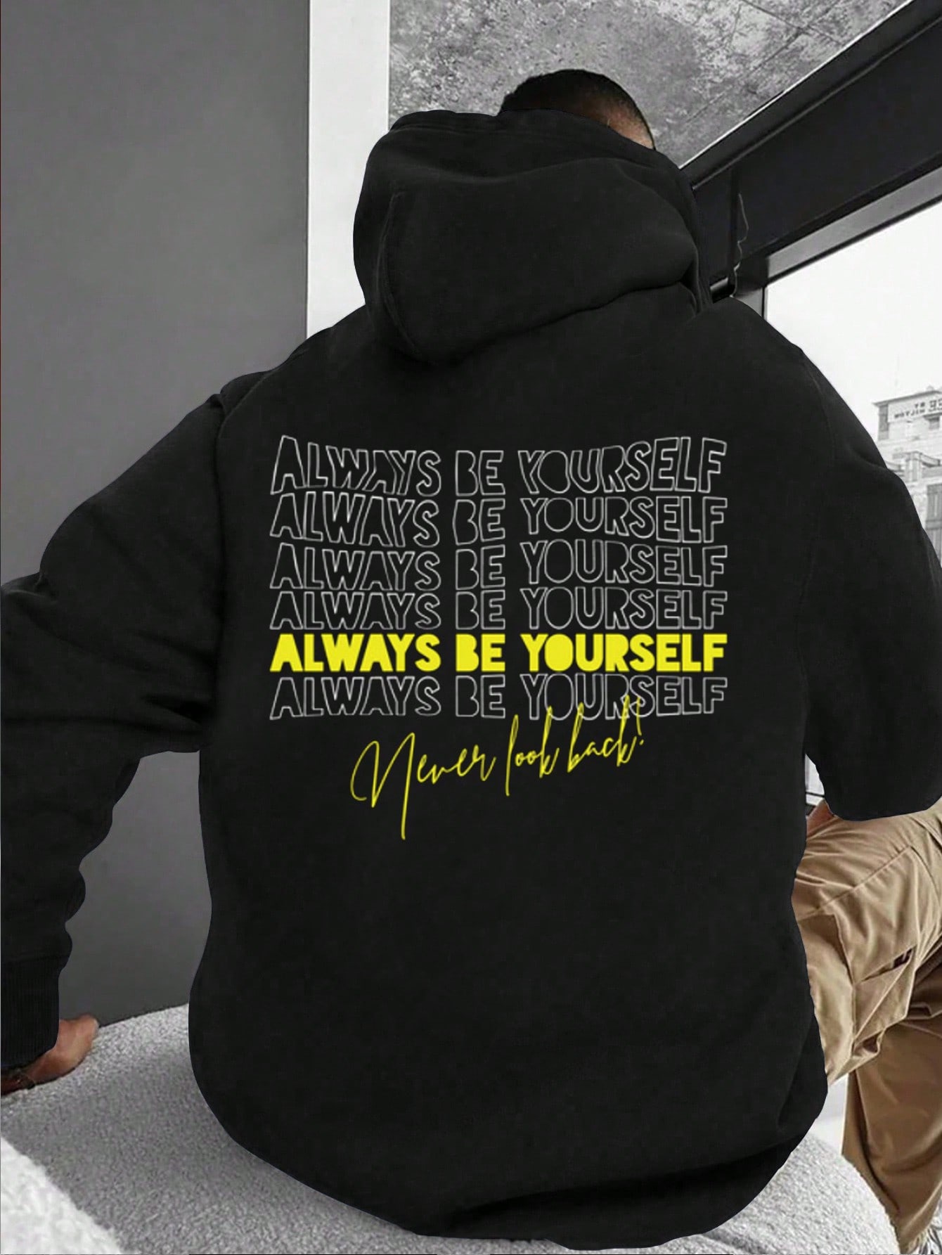 

Men s Casual Printed Element Hooded Long Sleeve Sweatshirt, Autumn/Winter 3XL