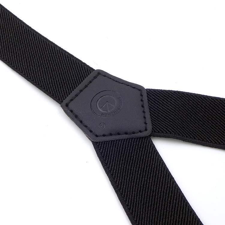 2.5cm Black Women's Suspenders - Versatile Elastic Y-Back with Three Clips, Korean Style