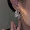 Elegant Zirconia Leaf Earrings: Versatile Front & Back Studs for Women, Luxury Style
