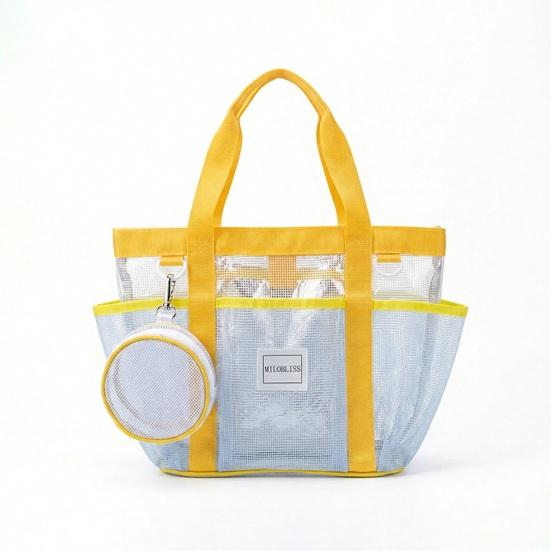Large Mesh Beach Tote Bag, Family Beach Bag for Toys & Vacation Essentials, Quick Drying Sand-proof Waterproof Storage Pouch