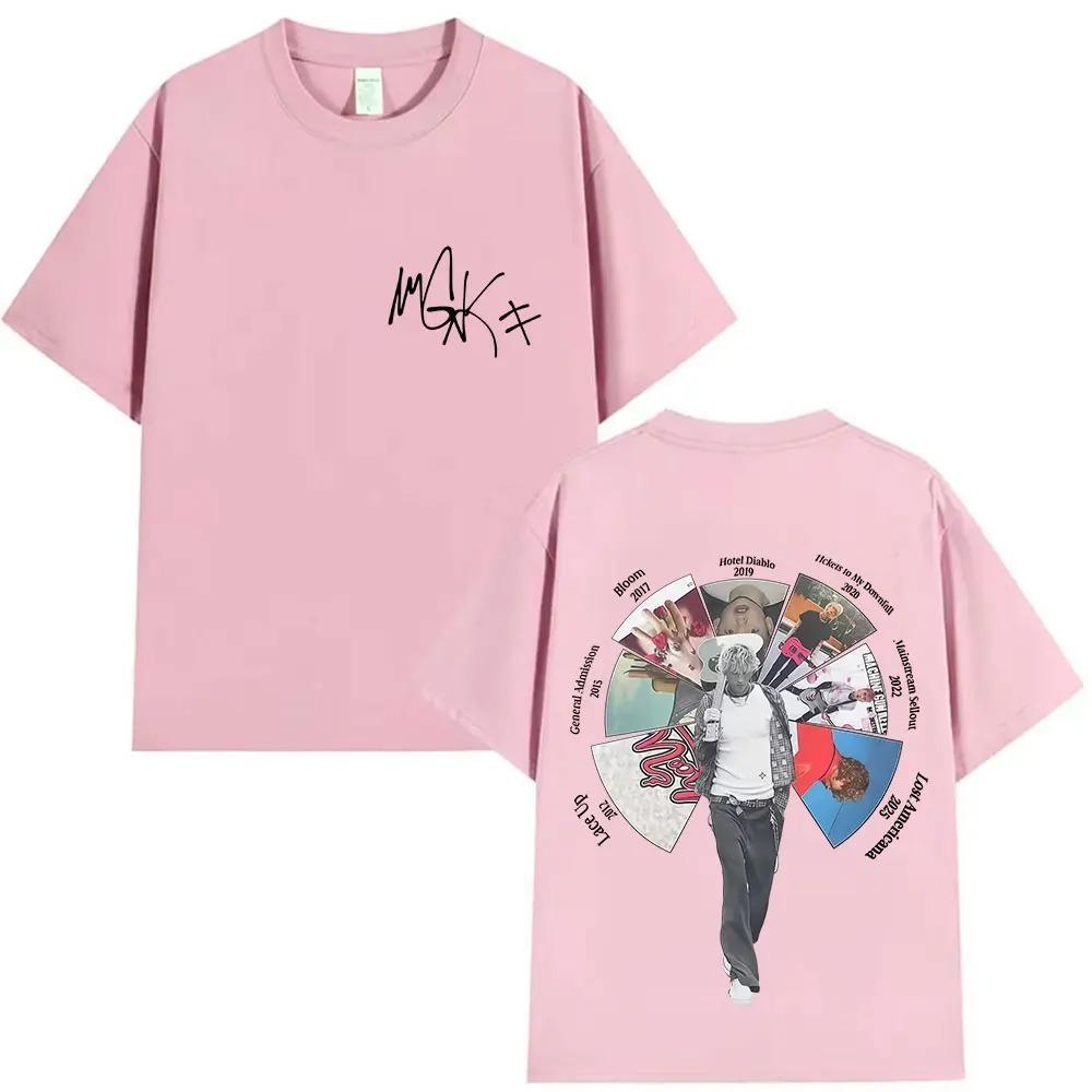 Rapper MGK Lost Americana Tour Album Poster Graphic Print TShirt Men Women Oversized Cotton Tee Fashion Oneck Summer New Tees