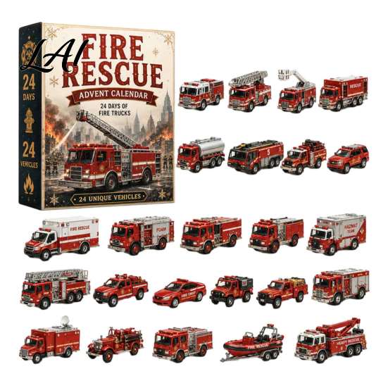 Miniature Locomotive Models 24-Day Train Advent Calendar Countdown Box with Mini Vehicle Collectible Model Railway Accessories Figures 2D