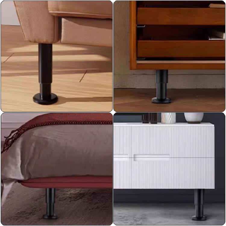 Metal Round Support Foot 25-26cm Adjustable Furniture Leg Kitchen Cabinet Legs for Cabinet Sofa Cupboard Furniture