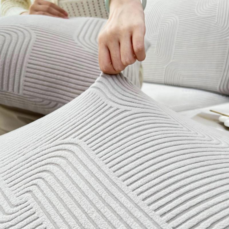 Sofa Seat Cushion Cover for Living Room Jacquard Thicken Stretch Removable Washable Sofa Cover Pets Kids Furniture Protector