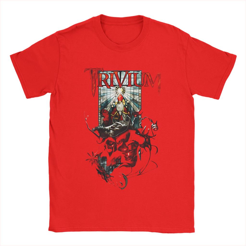 Vtg Trivium Band Men T Shirts  Fashion Tees Short Sleeve Round Collar TShirt 100 Cotton Printing Clothing