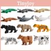 Mini Leopard Crocodile And Shark Animal Building Blocks Set 12 Pieces Of Educational Plastic Toys For Kids