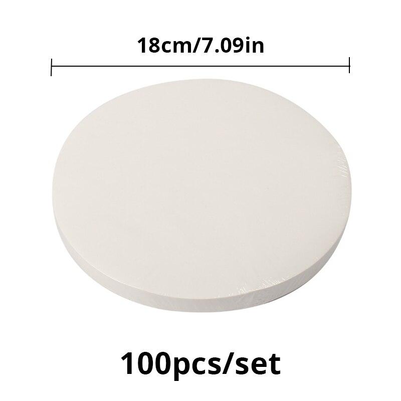 

100 шт. бумажные подкладки для фритюрницы, круглые одноразовые подкладки для фритюрницы, жиронепроницаемые бумажные коврики для пароварки