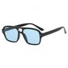 Vintage Casual Double Beam Square Candy Color Women's Fashion Sunglasses Summer Vacation Beach Accessories