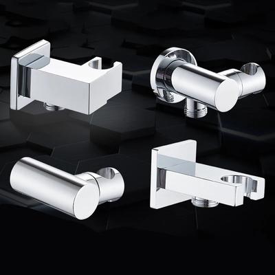 360° Rotating Soild Brass Handheld Shower Spray Head Holder Bracket Wall Mount for Bathroom Hand Sprayer Wand Poilsh Chrome