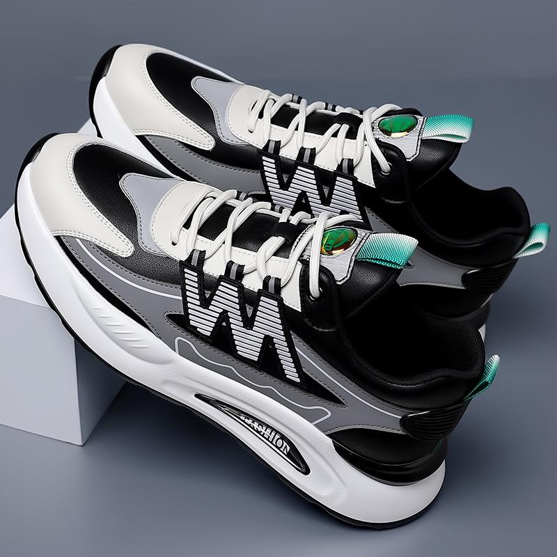 Men's Comfortable Wear-resistant Fashion Sports Shoes with All Casual Increase Mesh Lace-up Shoes Men Factory Wholesale