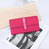 Women's Top Grain Cowhide Color Block Long Wallet - Large Capacity, Multifunctional Clutch & Phone Bag