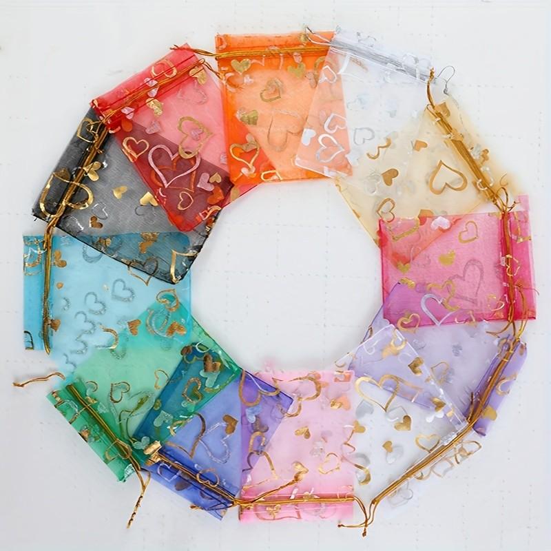 100PCS Moon Star Organza Gift Bag Multicolor  Jewelry Gifts Pouches For Wedding Party Candy Bag  Jewelry Packing  Wholesal