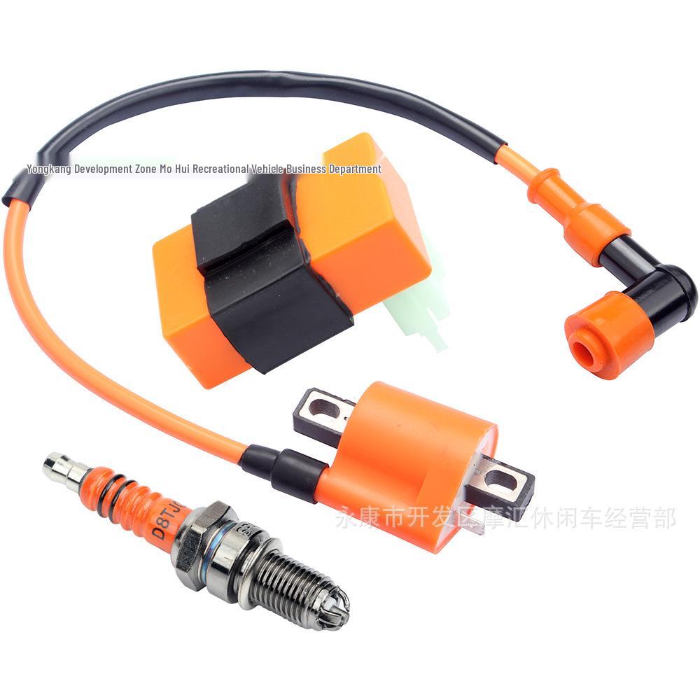 High-Voltage Ignition Coil & Spark Plug for Motorcycle/ATV, 125-250CC