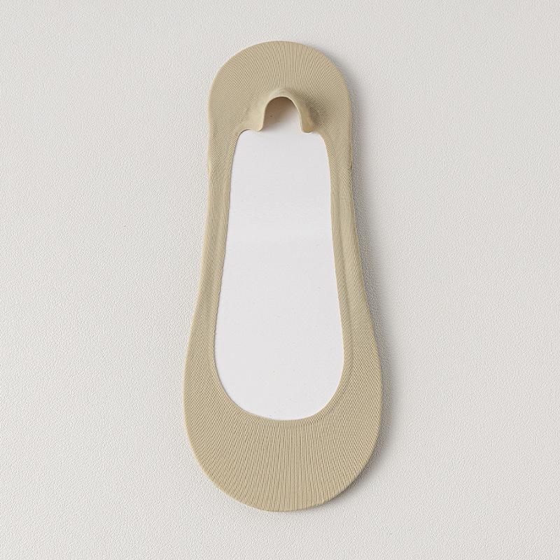 Women's Summer Thin Cotton Bottom Ice Silk Shallow Mouth Invisible Not To Drop with The Boat Socks