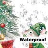 Christmas Shower Curtains Merry Xmas Green Christmas Tree Winter White Snow Gold Stars Red Scarf Bathroom Shower Curtain Xmas