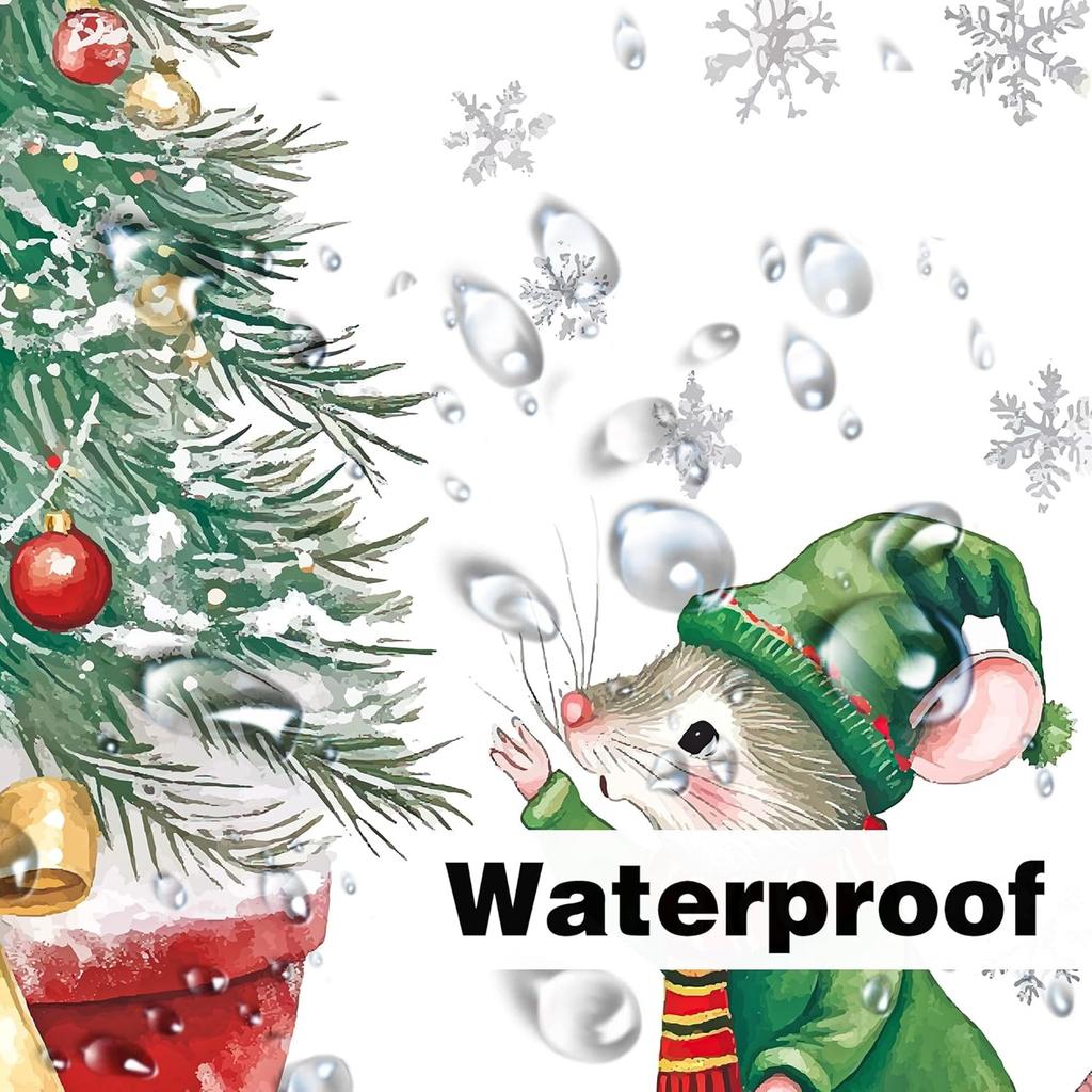 Christmas Shower Curtains Merry Xmas Green Christmas Tree Winter White Snow Gold Stars Red Scarf Bathroom Shower Curtain Xmas