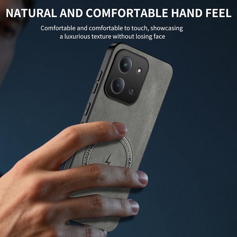 Dla Redmi 15C 171MM Globalne Etui Luksusowa Skóra PU Osłona Magnetyczna Magsafe Ochronna Tylna Pokrywa Dla Redmi 15C 173mm EU Obudowa Telefonu
