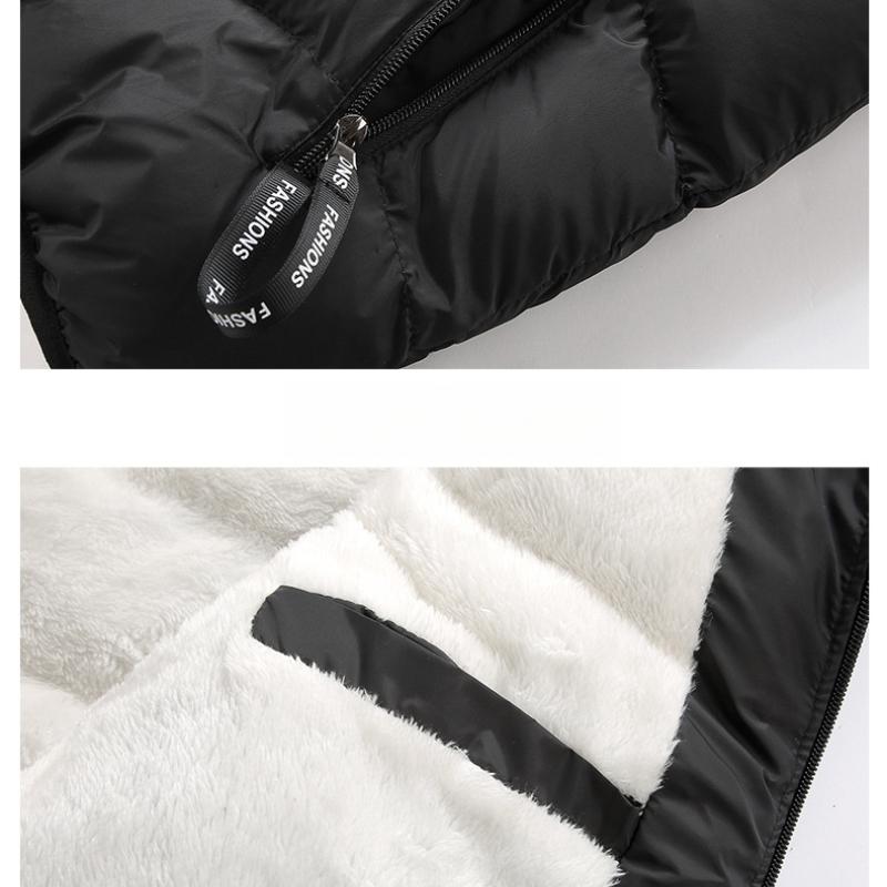 Plus Size Winter Fleece-Lined Thickened Vest for Men, Autumn and Winter Warm Outdoor Lamb Wool Vest with Stand Collar and Sleeveless Design