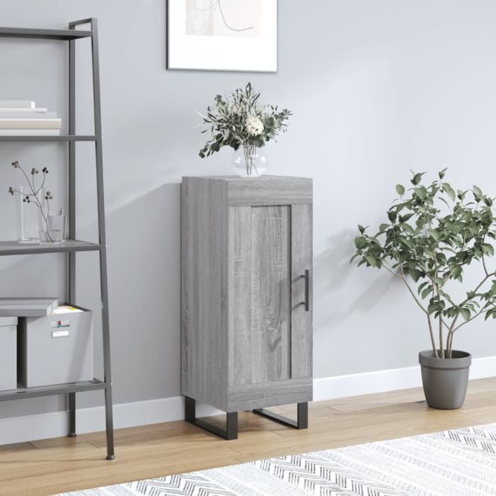 VidaXL Buffet Sonoma Grey 34.5x34x90 Cm Engineered Wood 830474