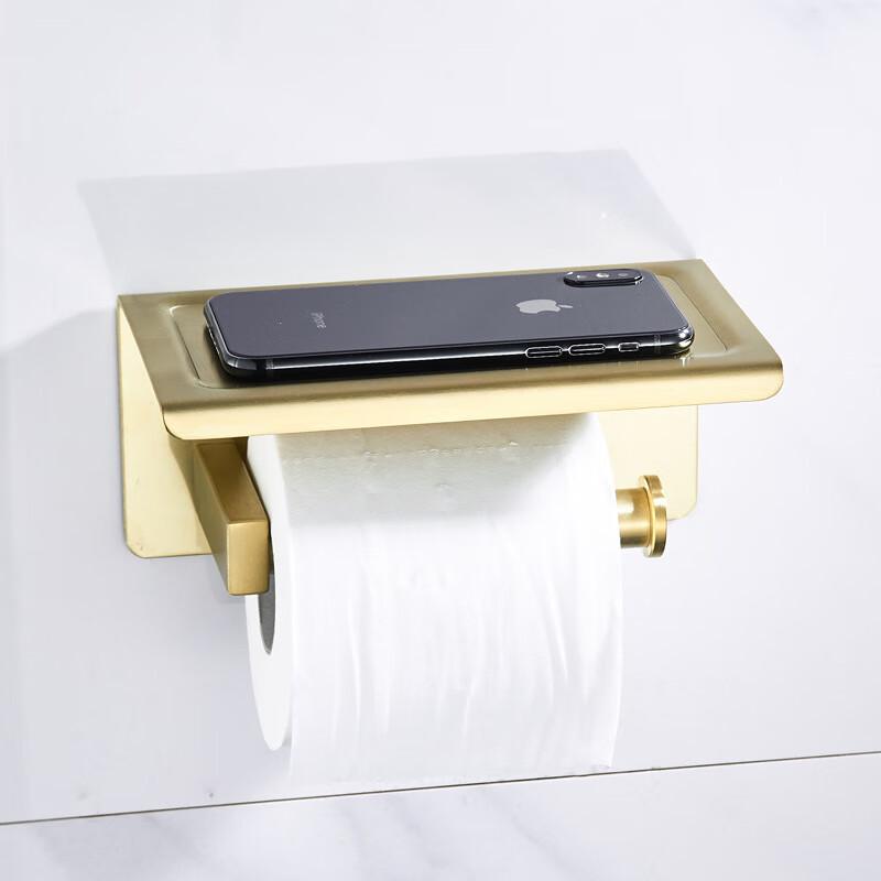 Gold Stainless Steel Bathroom Towel & Storage Rack