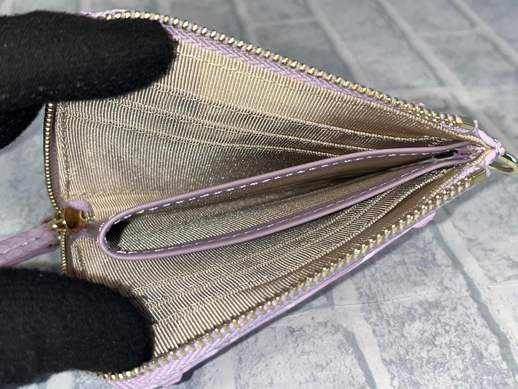 GUODI Compact Mini Wallet with L-Shaped Zipper and Carrying Strap, Genuine Python Leather, HJ-PY101, Snakeskin Leather Wallet, Mini Wallet, Unisex,