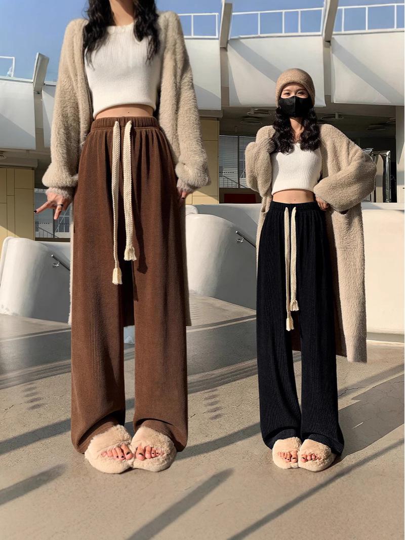 

2024 Women s Versatile Loose Straight-Leg Casual Pants - Autumn Japanese Style 2XL чорний