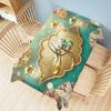 Eid Mubarak Waterproof Tablecloth Islamic Art Flower Decoration for Ramadan Restaurant Rectangular Tapestry