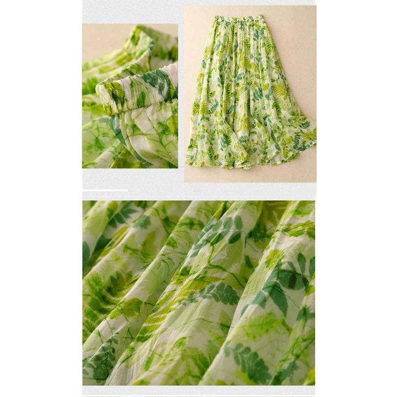 A-line Mid-length Bustier Skirt with Large Hemline