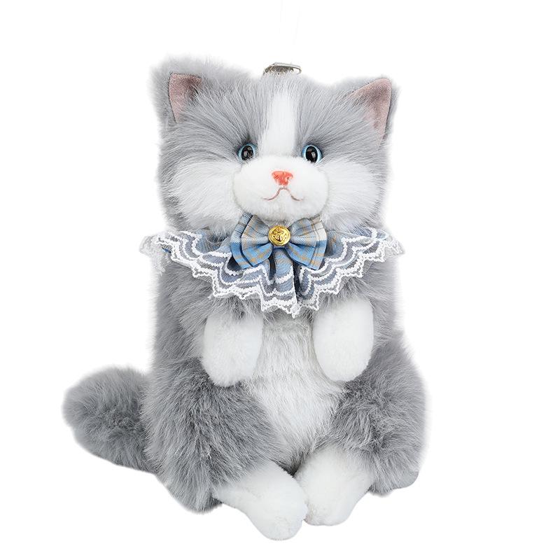 Cross-border Cat Doll Backpack: Plush Simulation Double Shoulder Toy, Ideal Gift for Girls