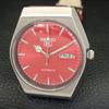 AUTOMATIC VINTAGE SEIKO 5 JAPAN 6309A MENS RED COLOR DIAL WATCH a701370-5 R206a-a701370