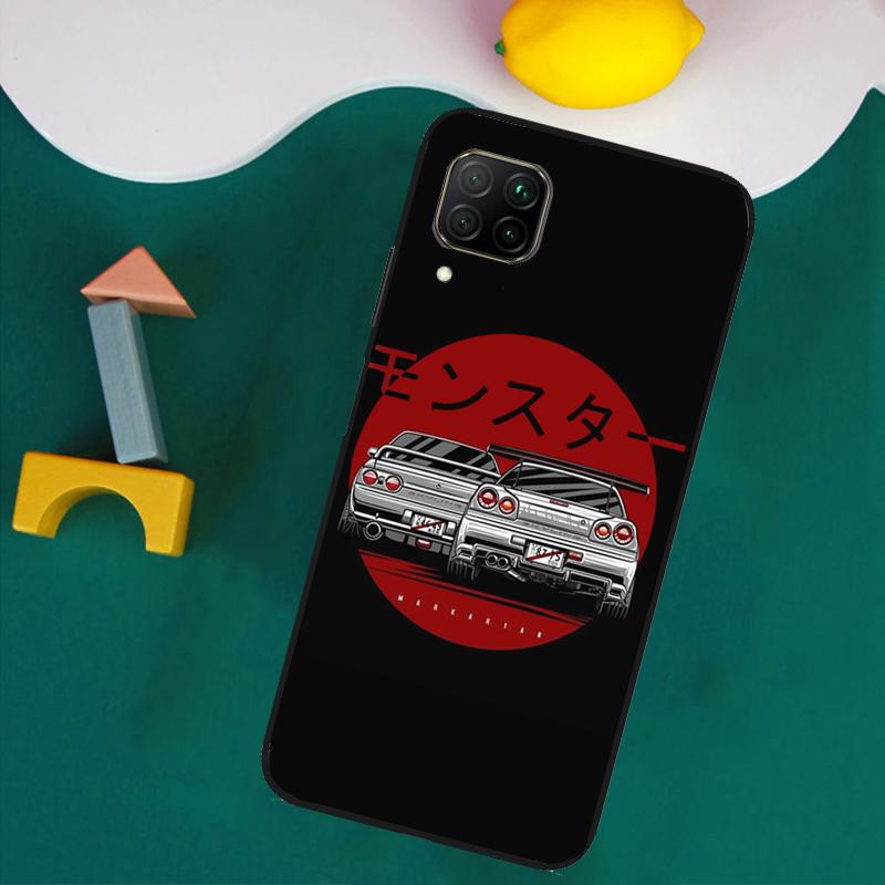 Japan JDM Car Case For Huawei P30 Pro P20 P40 Lite Nova 8i 3i 7i 11i 9 10 SE 5T Y60 Y61 Y70 Y90 Y91 Cover