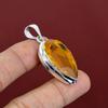 Faceted Citrine Pendant Genuine Gemstone Pendant Unique Jewelry 925 Sterling Silver Pendant Handmade Pendant Silver Jewelry Engagement Gifts