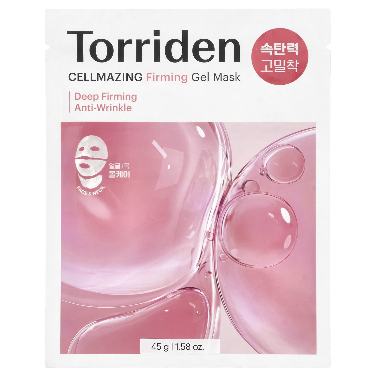 Torriden, Cellmazing Firming Gel Beauty Mask, 1 тканевая маска, 45 г (1,58 унции)
