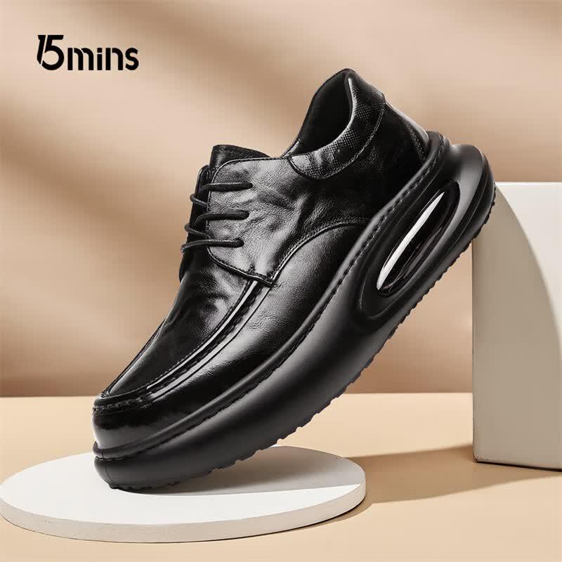 15MINS Men s E1886 First Layer Cowhide Thick Sole Casual Business Shoes 41