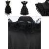 Wednesday Addams Kids Dress Cosplay Costume Party A-shaped Tiered Skirt