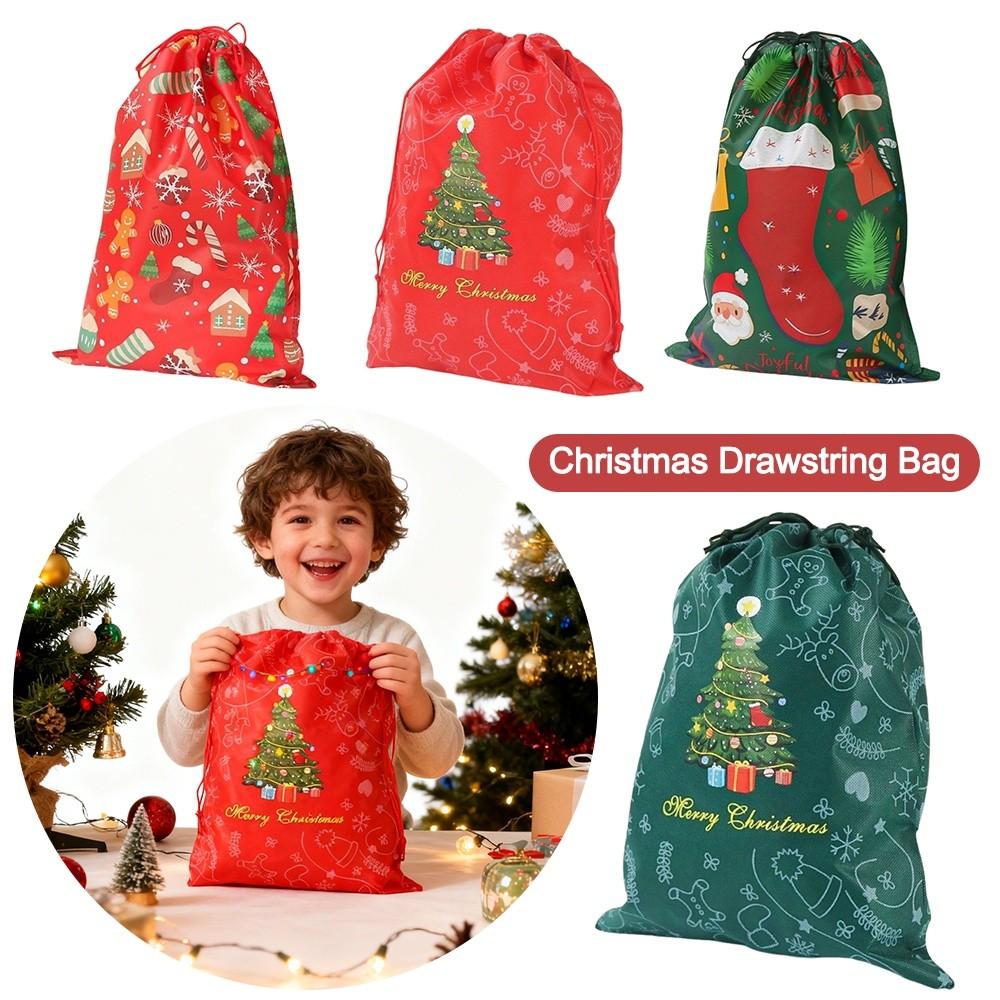 Snowman Xmas Present Sack Large Capacity Candy Bag New Bronzing Christmas Bag  Xmas Gifts