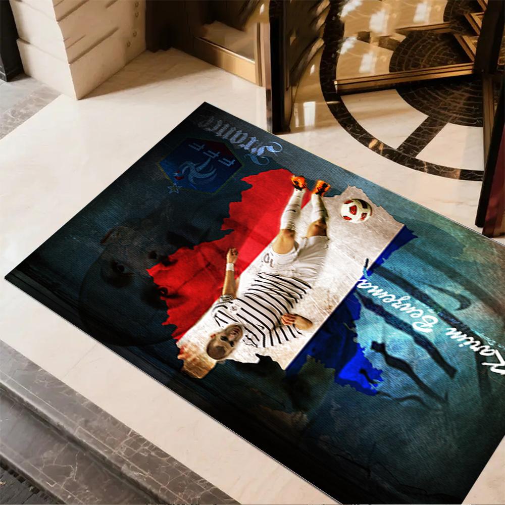 Soccer Player Through Wall Area Rug Suitable for Outdoor Entryway Game Room Playrooms Antislip Carpet Office home decor Wedding Party Gift