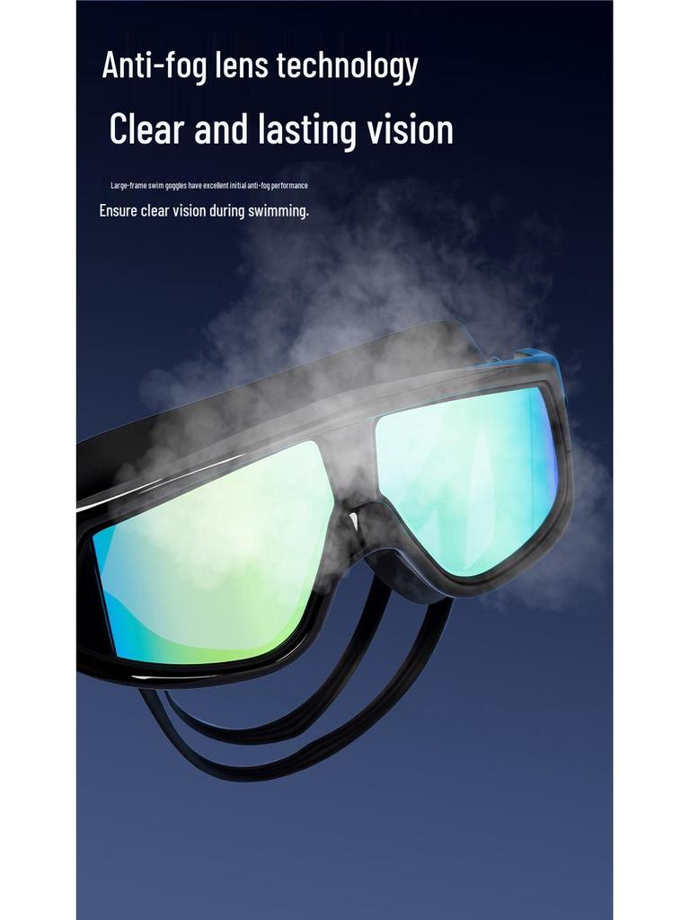 High-Definition Anti-Fog Adult Waterproof Swimming Goggles - Unisex Large Frame Design