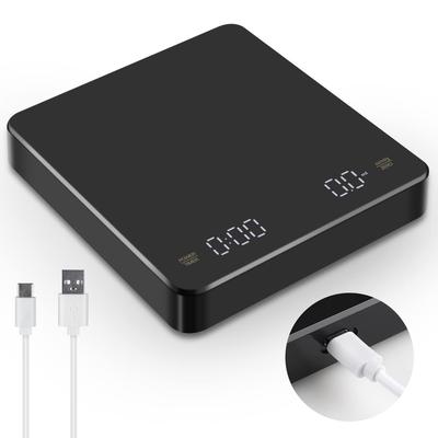 Intelligent Mini Brewed Coffee Electronic Scale 0.1g Precise Quantity Kitchen Roasted Tea Coffee Scale Automatic Timing Scale