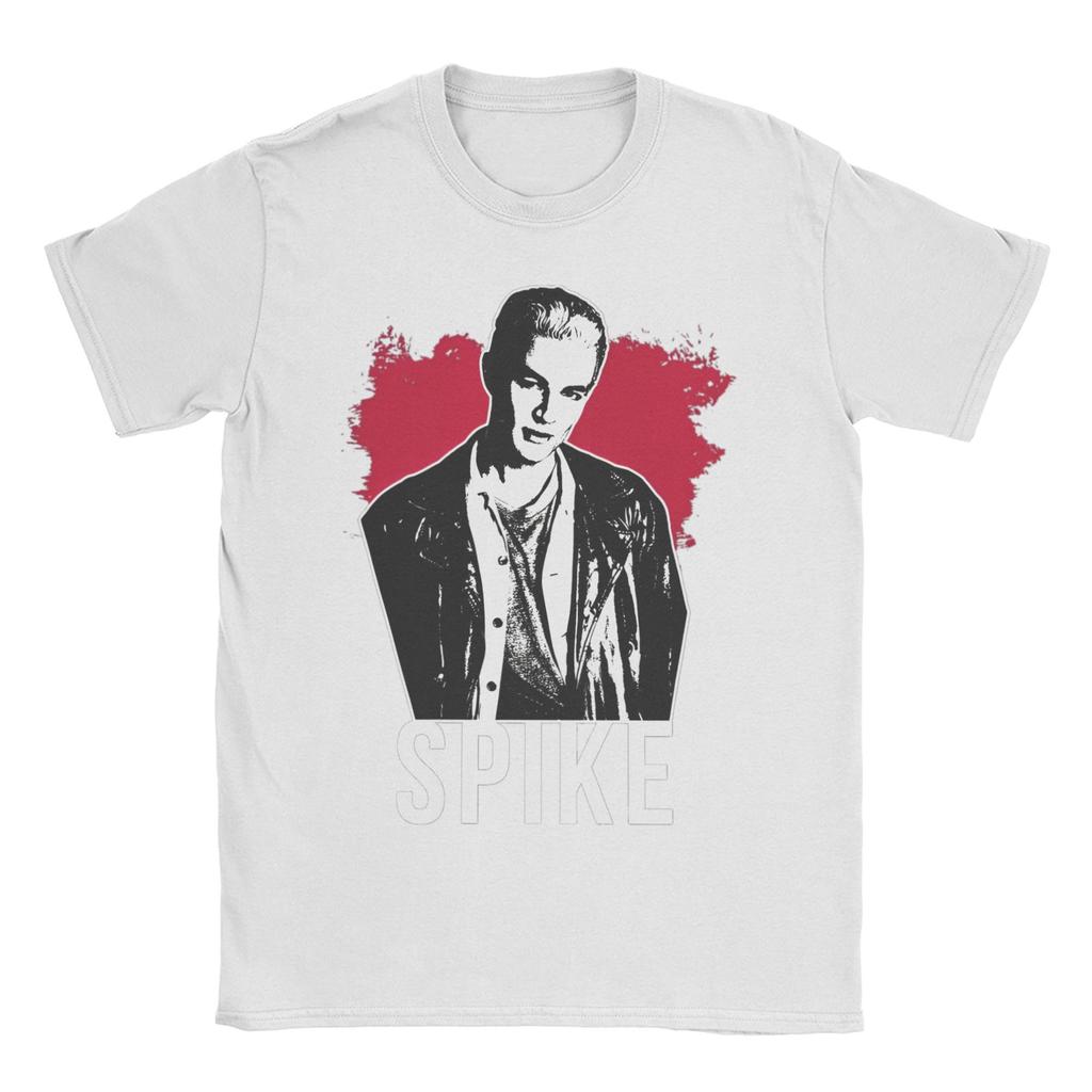  Buffys The Vampires Slayers Spike  T Shirts Men's  100% Cotton Leisure T-Shirt Crewneck Fashion Tees Short Sleeve Tops Original