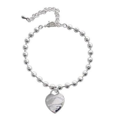 Fb119 Heart Silver Plated Ball Chain Bracelet Women's Bracelet Friendship Bracelet